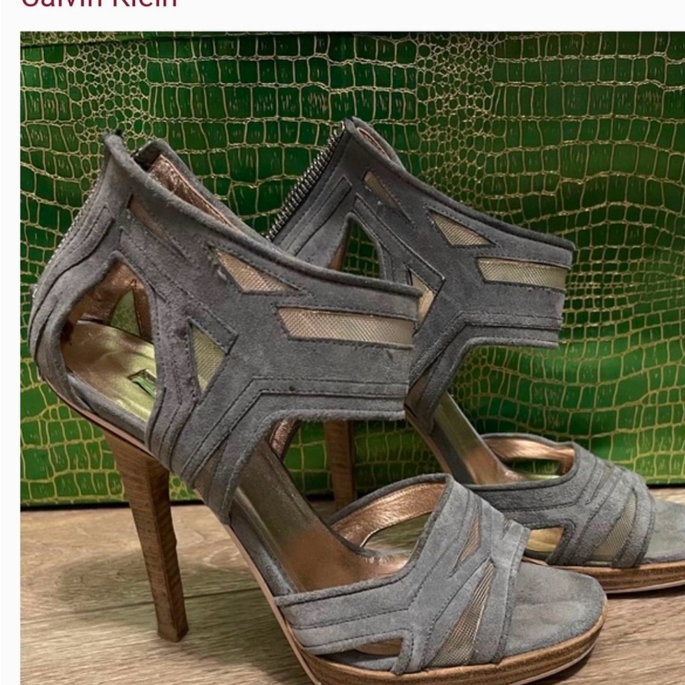 Calvin Klein Gray Women's Heels